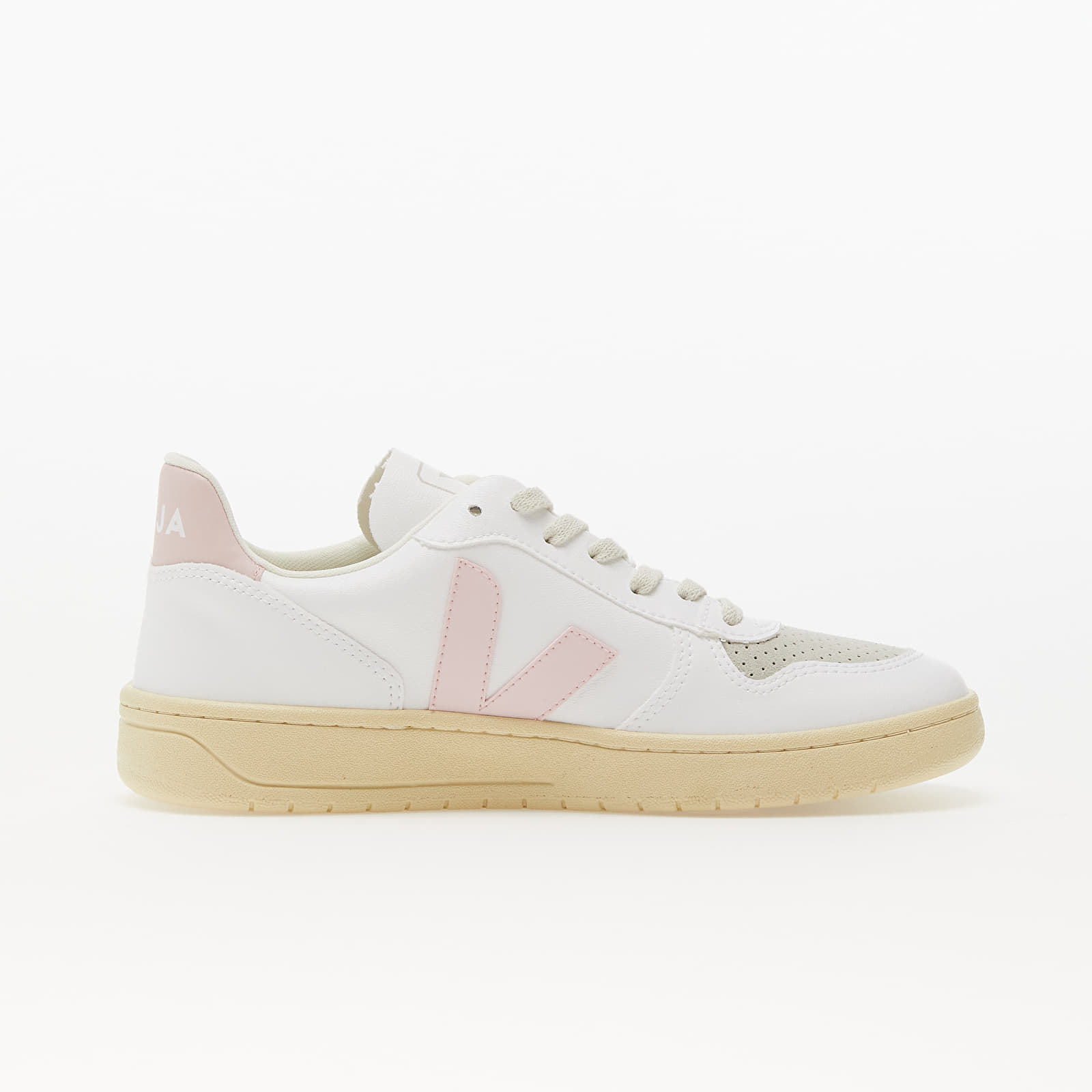 Încălțăminte și sneakerși pentru femei Veja V-10 CWL W White/ Petale