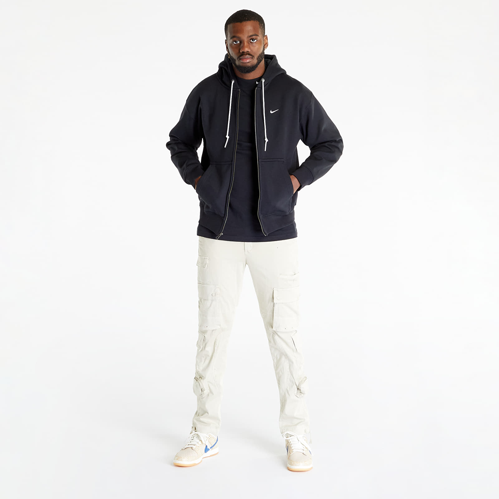 Sudaderas Nike Solo Swoosh Full-Zip Hoodie UNISEX Black/ White