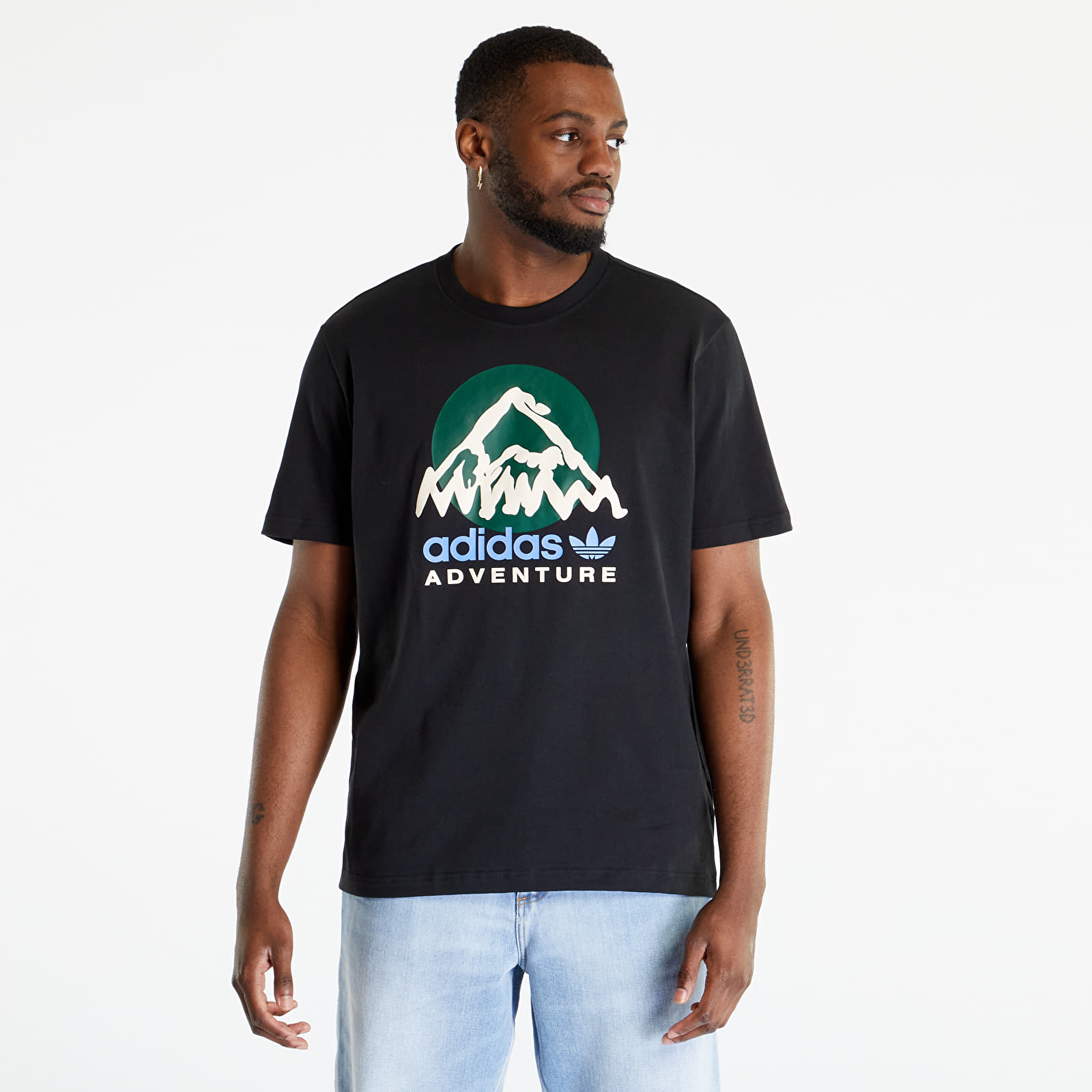 Pólók adidas Adventure Mountain Front T-shirt Black