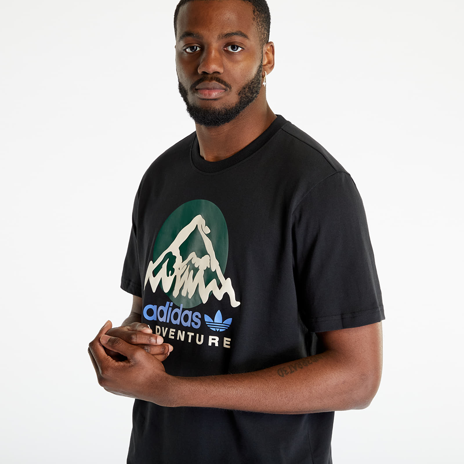 Marškinėliai adidas Adventure Mountain Front T-shirt Black
