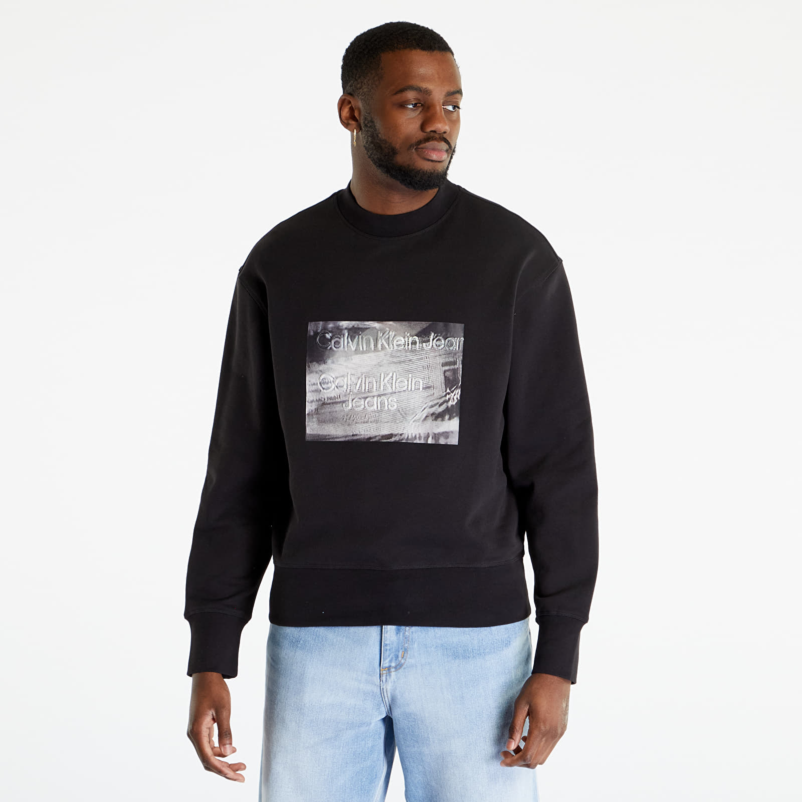 Hoodies and sweatshirts Calvin Klein Jeans Motion Blur Photopri Sweatshirt  Black | Footshop | Sweatshirts