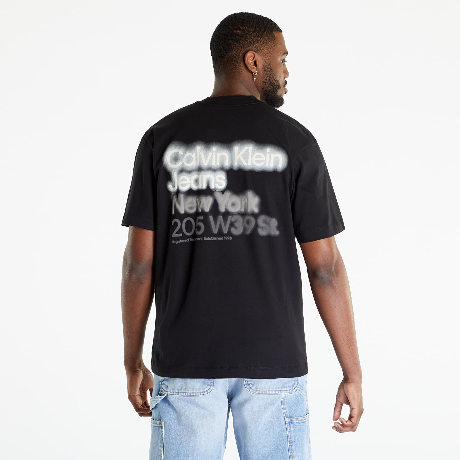 T shirts Calvin Klein Jeans Blurred Colored S S T Shirt Black Footshop