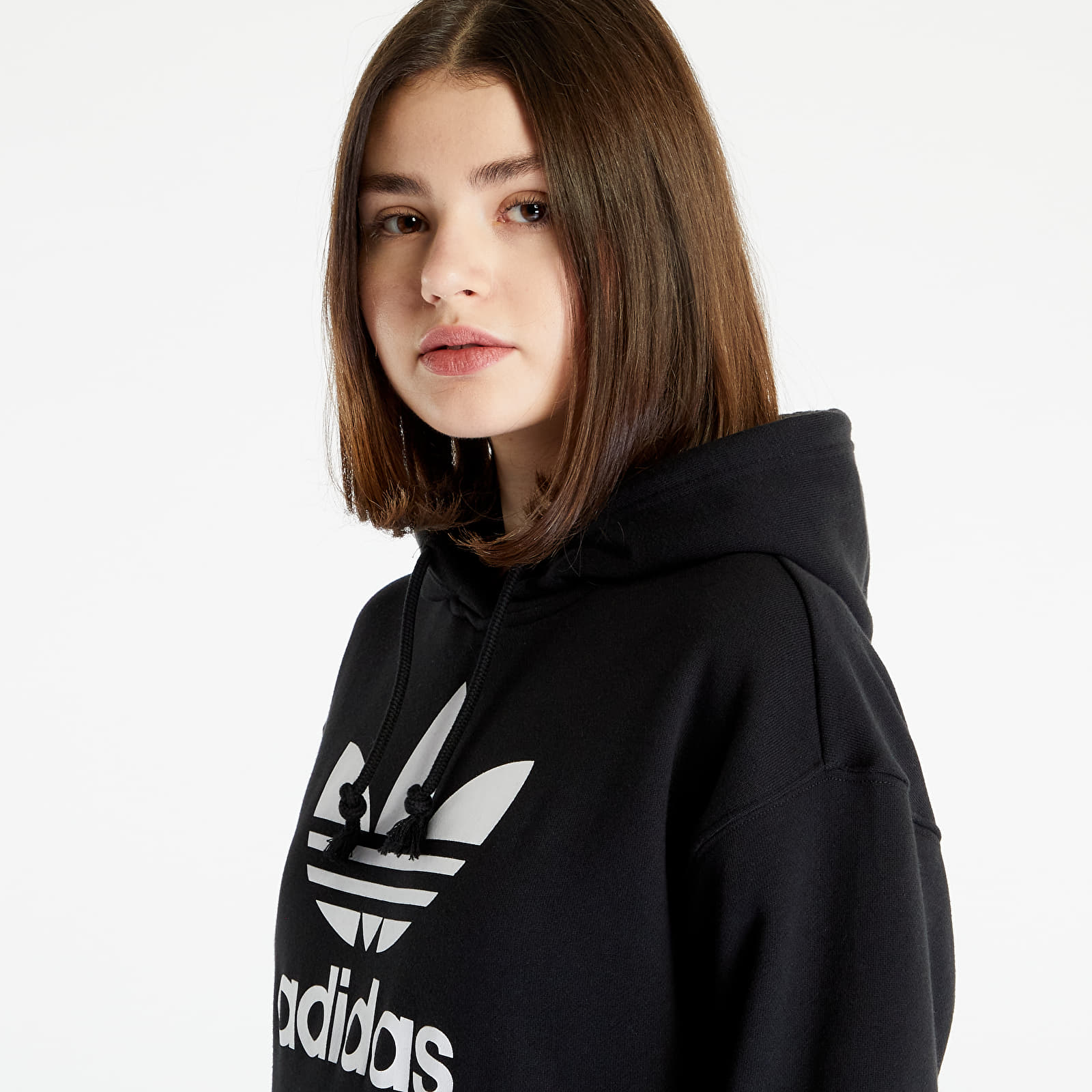 Hoodies and sweatshirts adidas Trefoil Hoodie Black Footshop