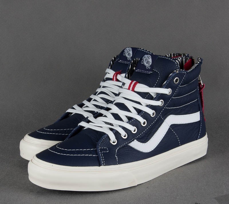 Shoes Vans Sk8 Hi Zip CA Varsity Stripe Eclipse Footshop
