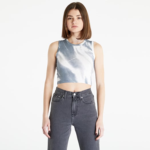 Tílko Calvin Klein Jeans Motion Blur Aop Rib Tank Top Grey
