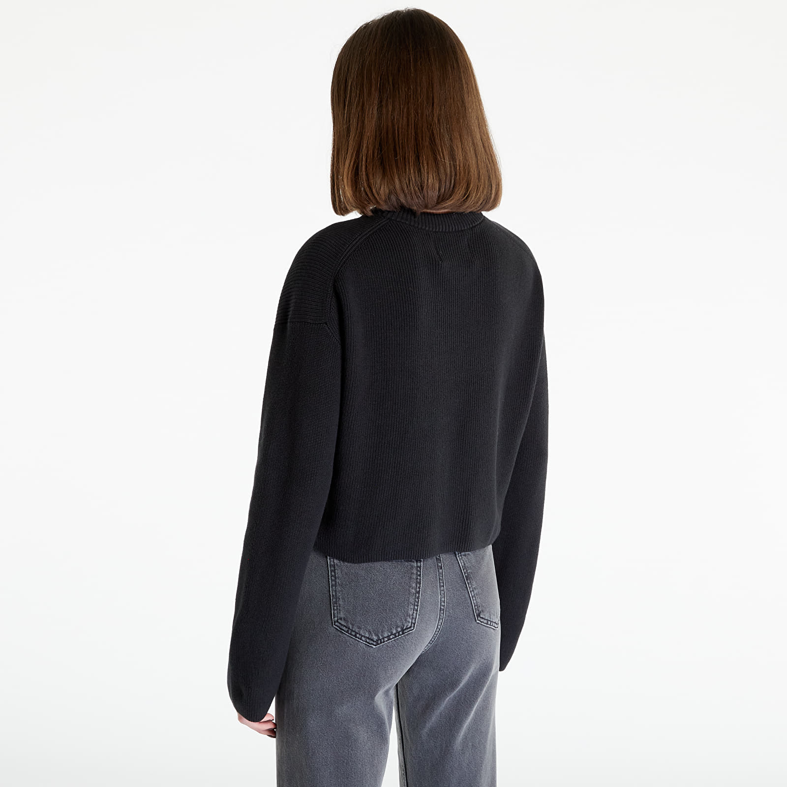 Pulovere Calvin Klein Jeans Blown Up Ck Loose Pullover Black