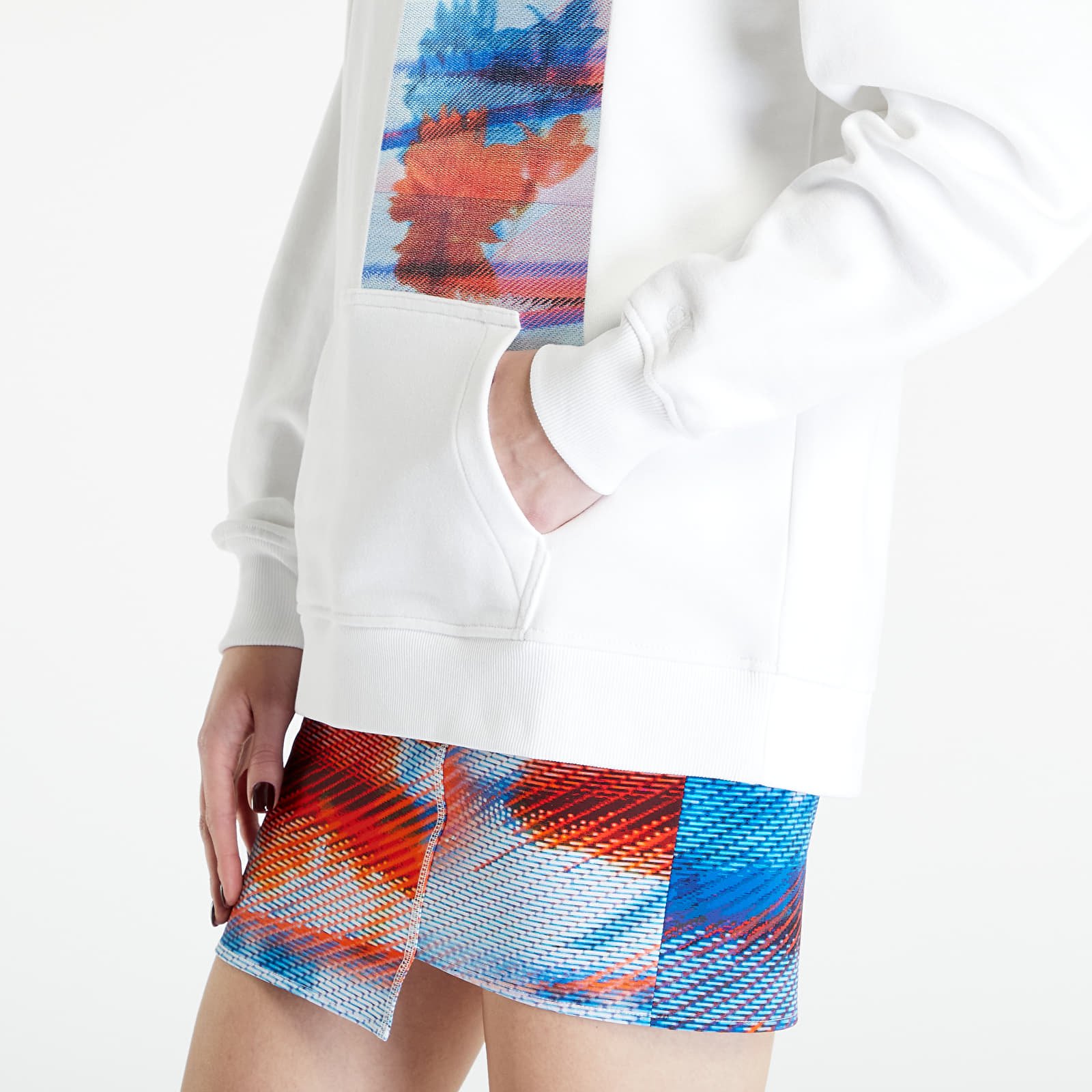 Sweatshirts Calvin Klein Jeans Motion Floral Aw Hoodie White