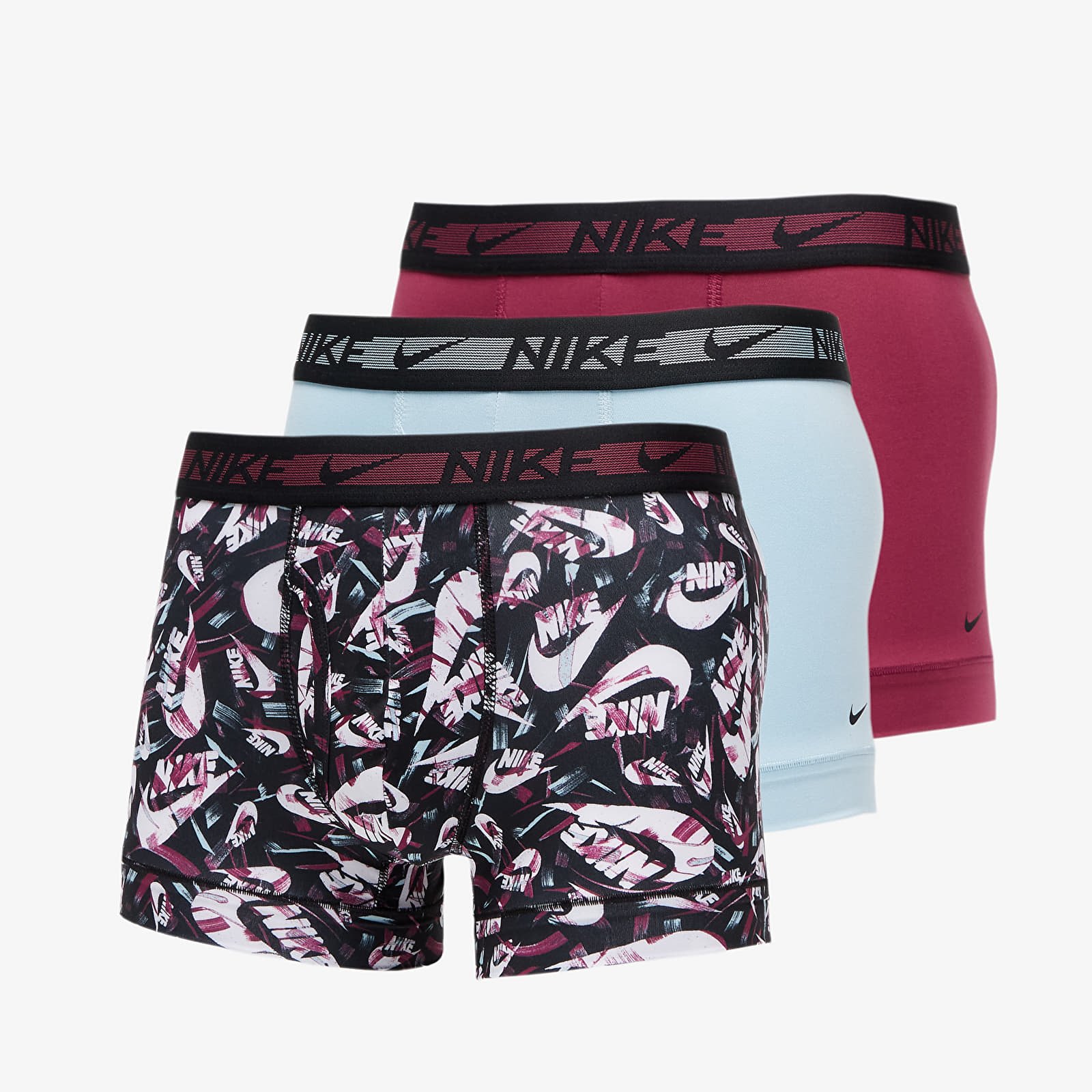 Боксерки Nike Dri-FIT Ultra Stretch Micro Trunk 3-Pack Rosewood/ Ocean Bliss/ Brushed Logo