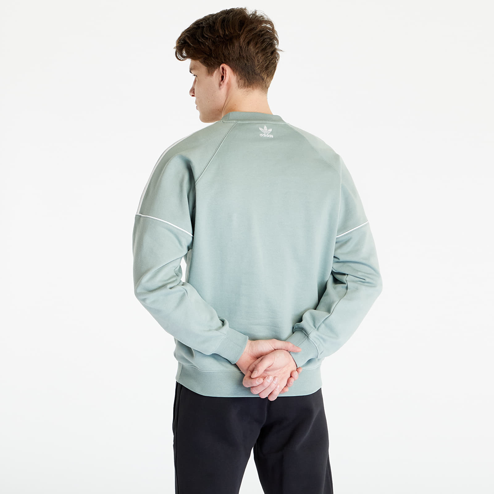 Mikiny adidas Rekive Crew Silver Green