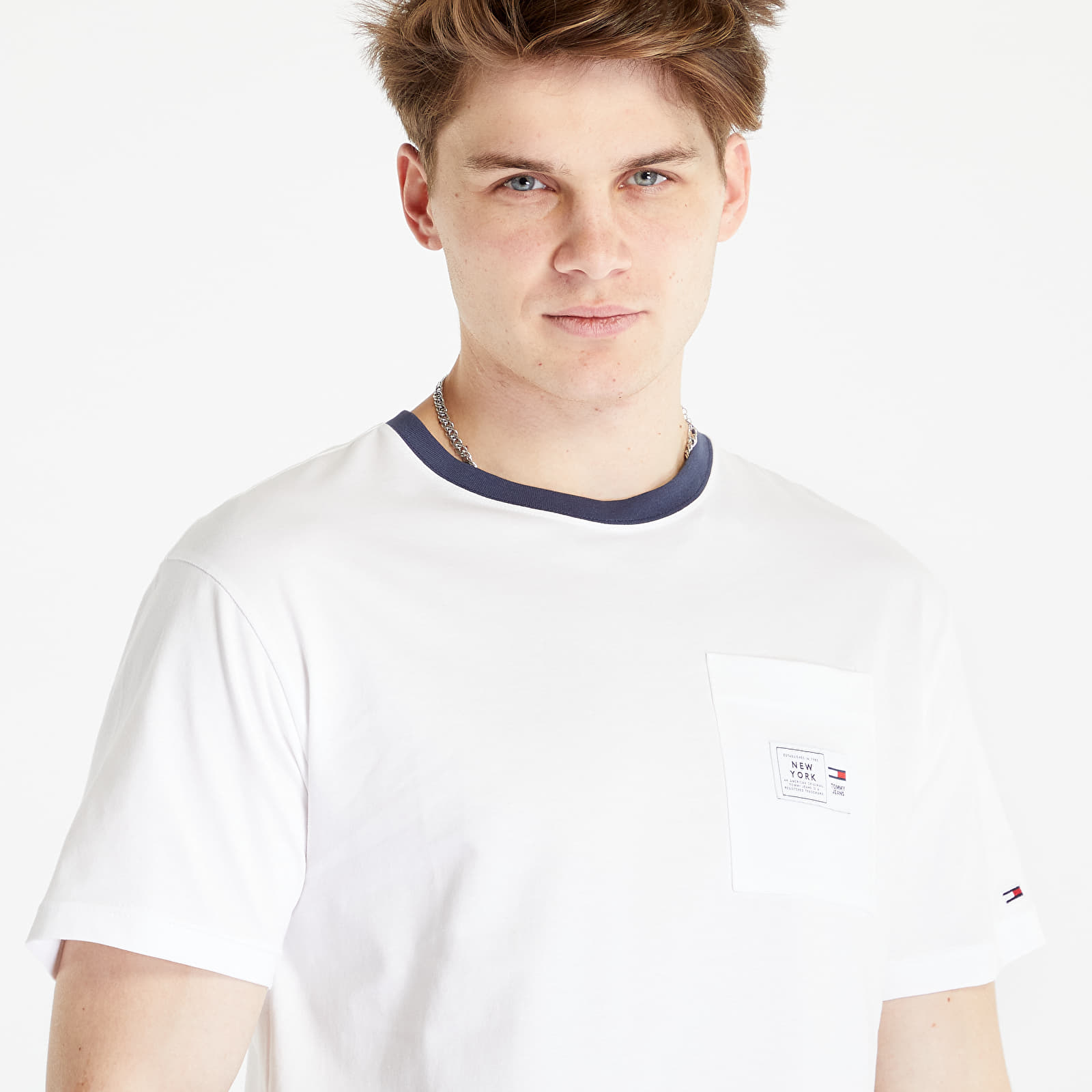 Magliette Tommy Jeans Classic Label Ringe T-Shirt White