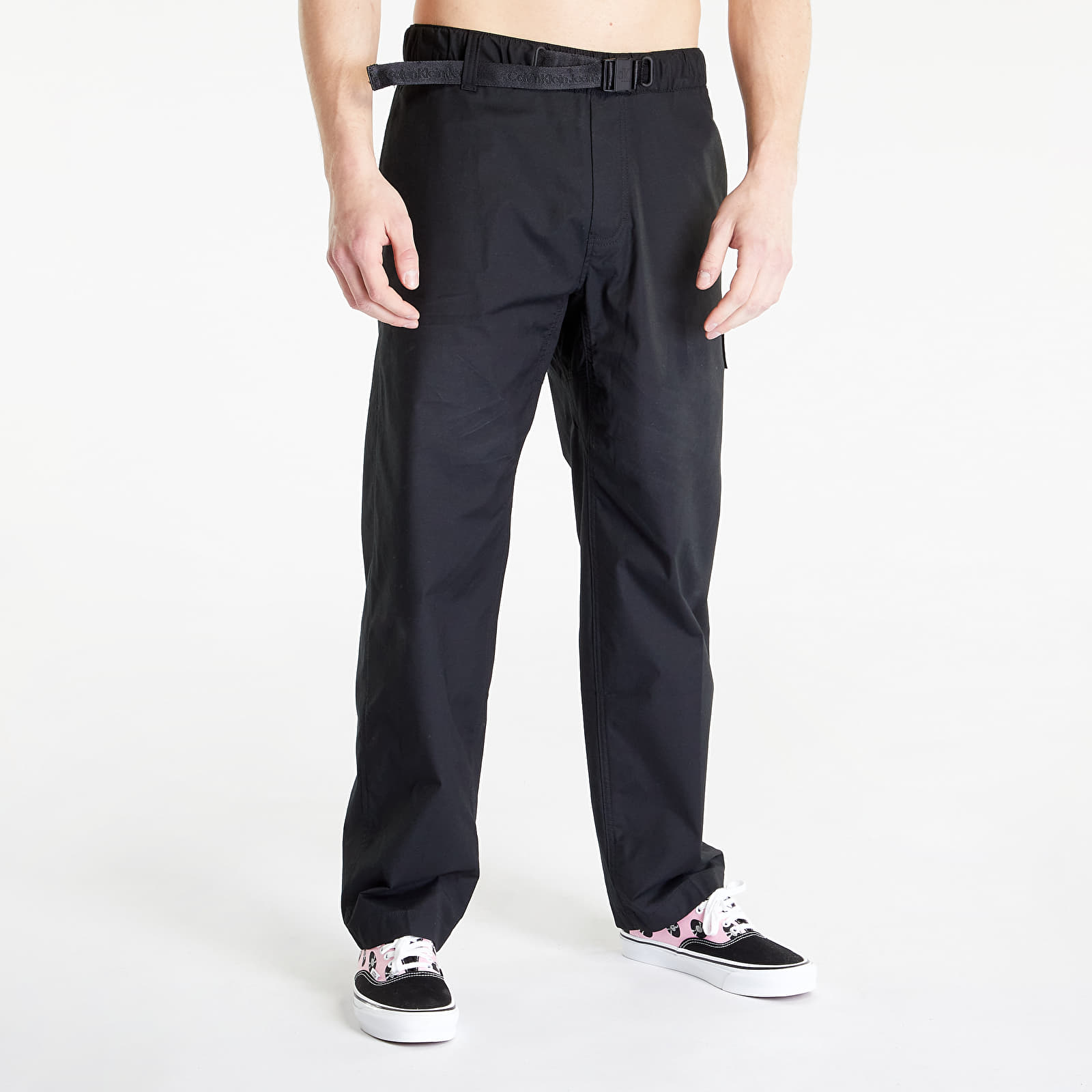 Pants and jeans Calvin Klein Jeans Straight Utility Rip Chinos Black