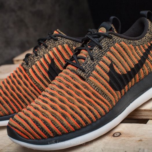Nike roshe run flyknit hombre marron outlet