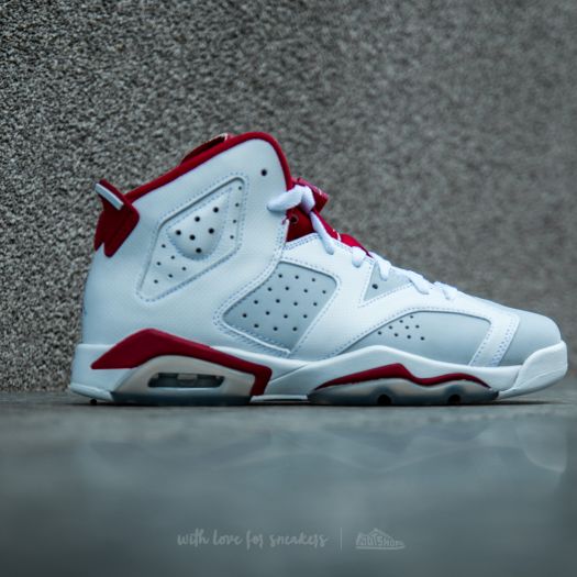 Scarpe donna Air Jordan Retro BG White/ Gym Red-Pure Platinum