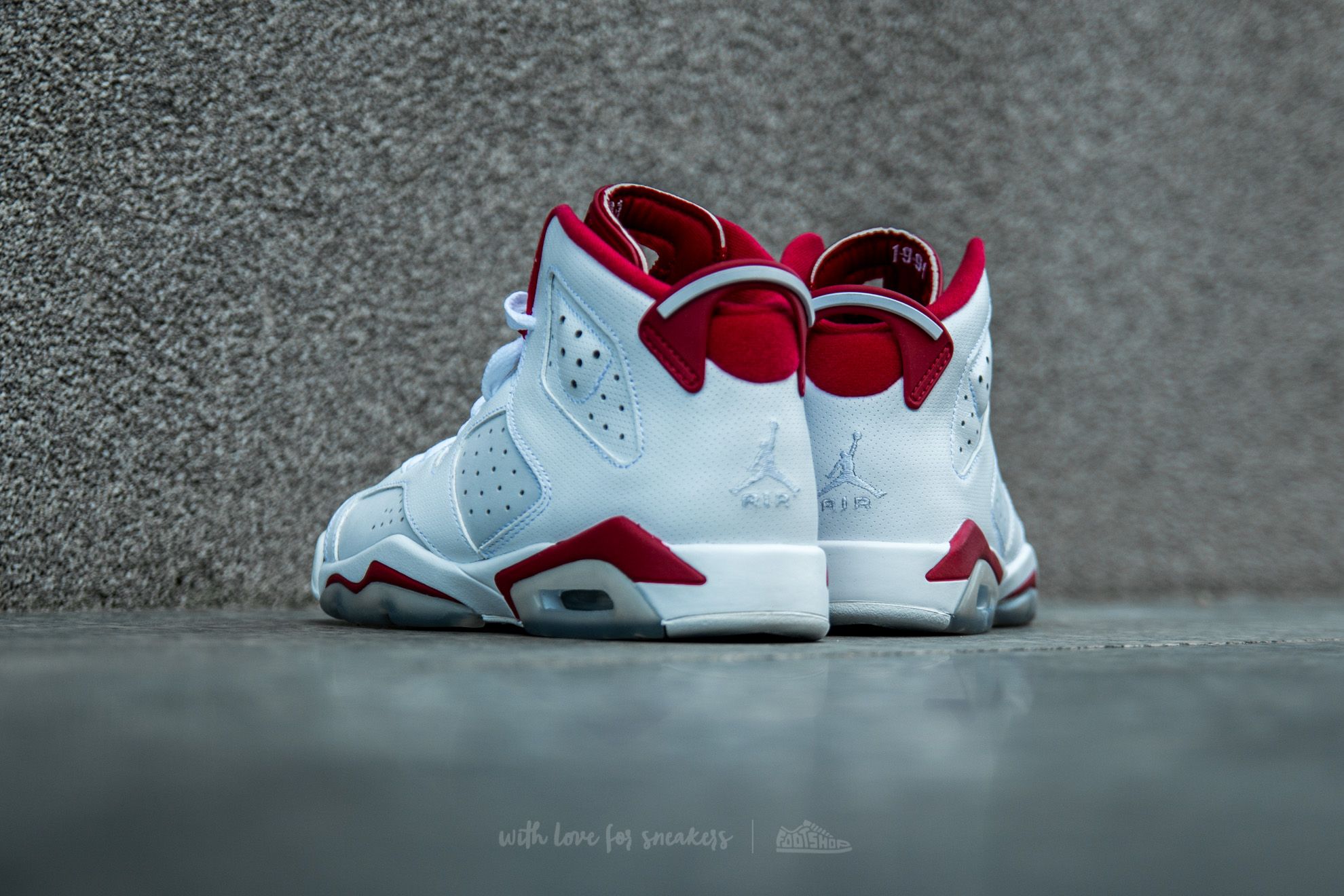 Dámské tenisky a boty Air Jordan 6 Retro BG White/ Gym Red-Pure Platinum