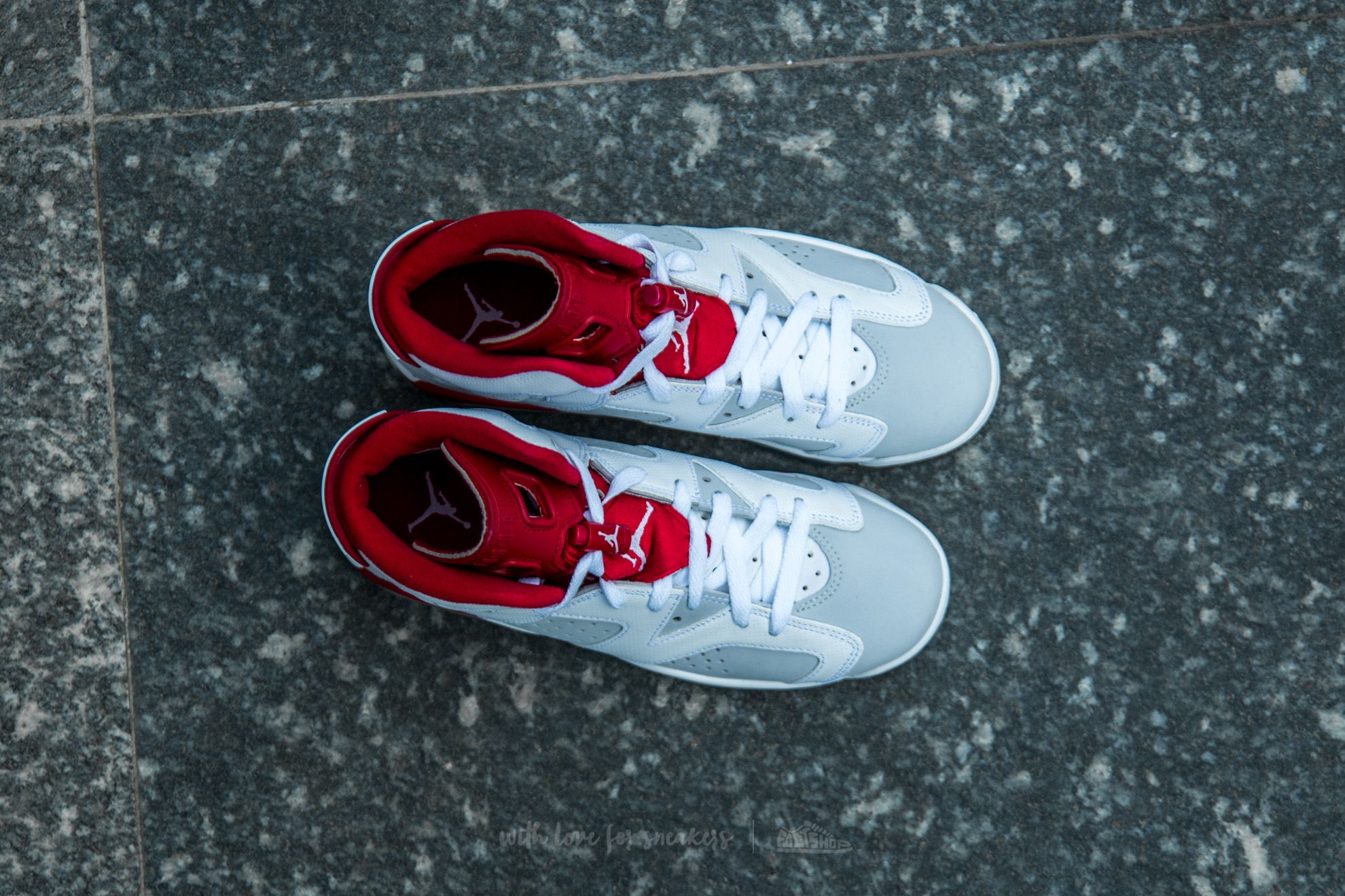 Dámské tenisky a boty Air Jordan 6 Retro BG White/ Gym Red-Pure Platinum