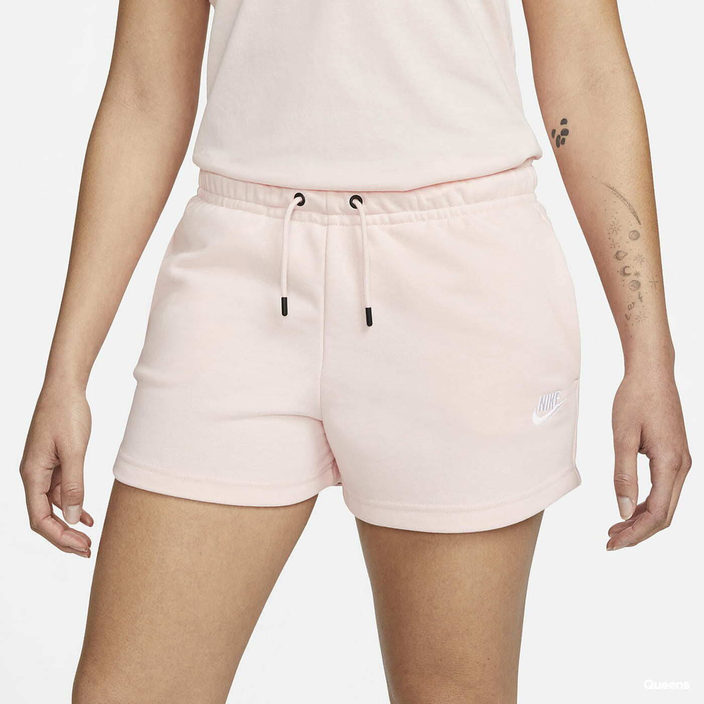 Nike - nsw essential fleece high-rise shorts french terry atmosphere/ white