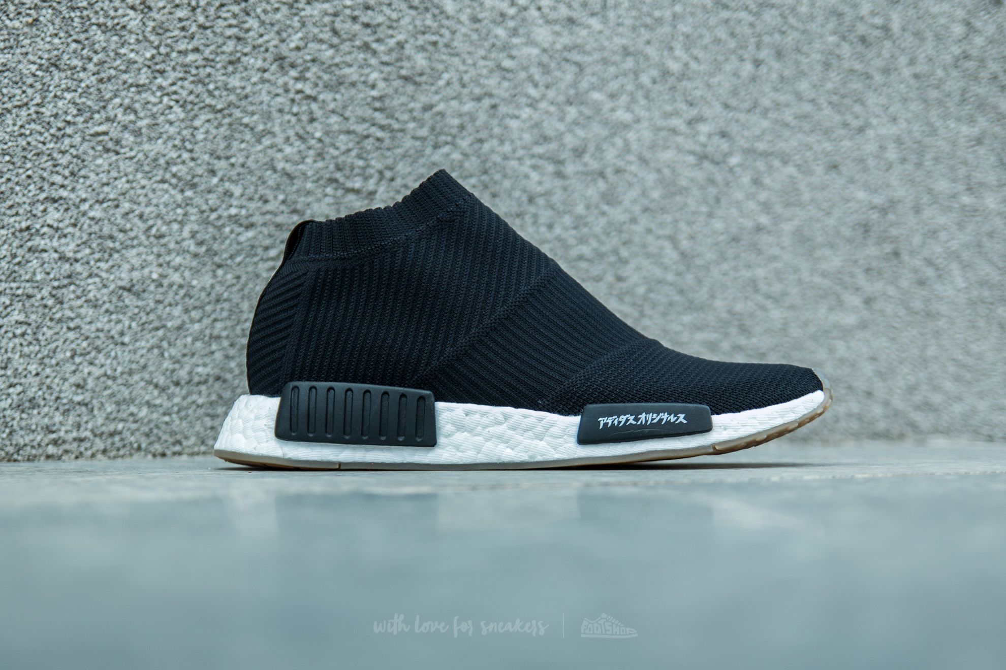 Men s shoes adidas x United Arrows Sons NMD CS1 Primeknit Black White Gum Footshop