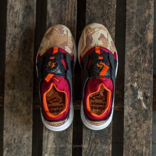 Men s shoes Puma x Titolo x Atmos Disc Blaze Desert Dusk Dark Navy Ribbon Red Footshop