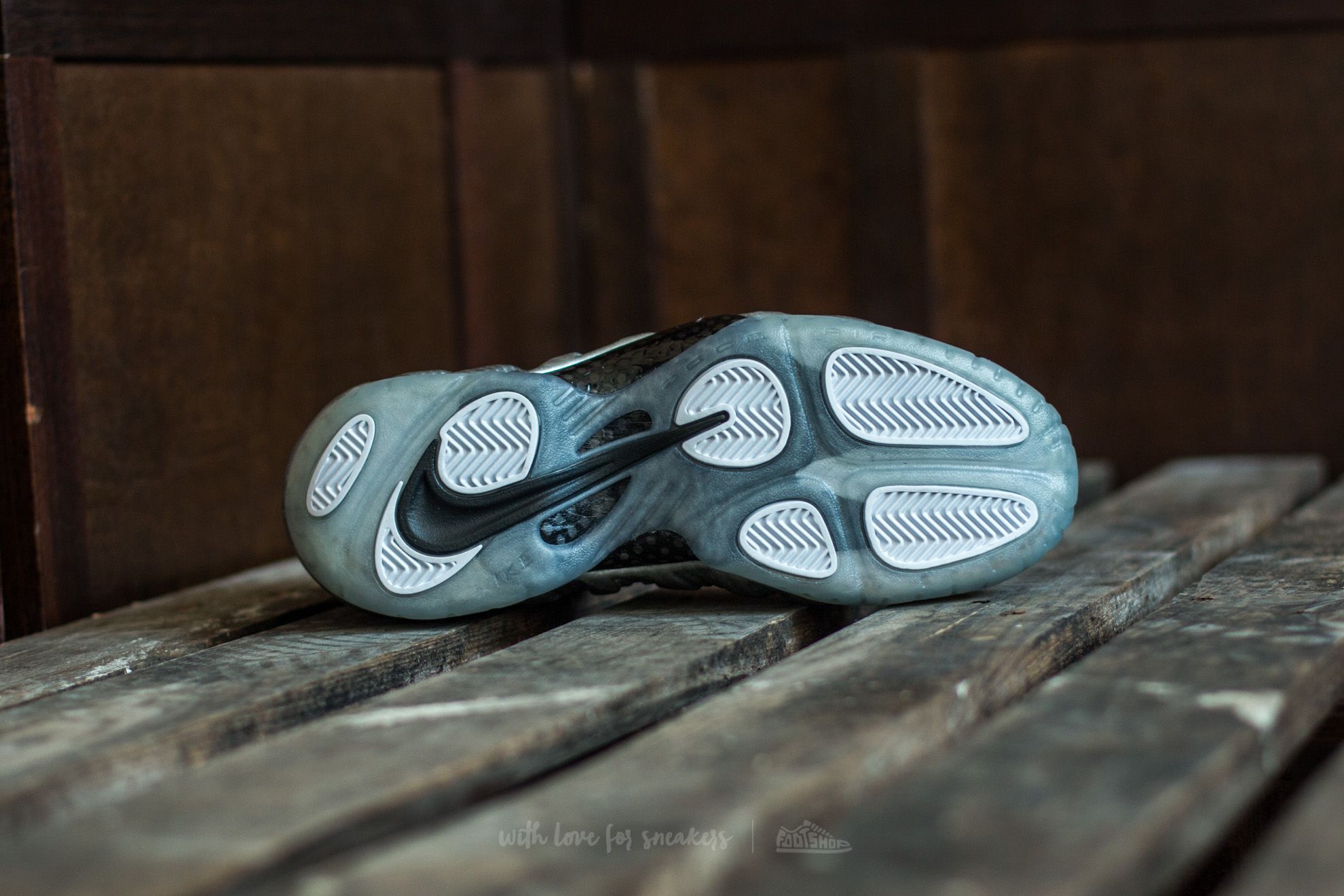 Silver and clearance red foamposites