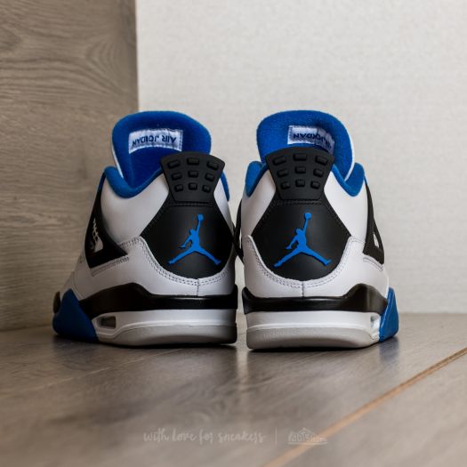 Air jordan 4 retro white game hot sale royal black