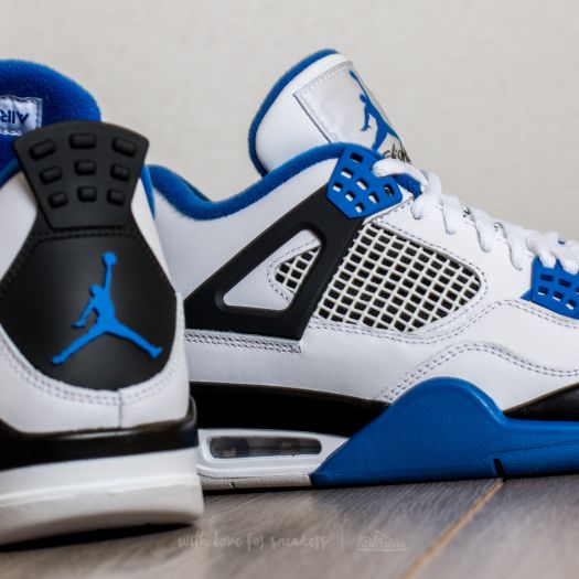 Air jordan 4 retro white game royal black discount