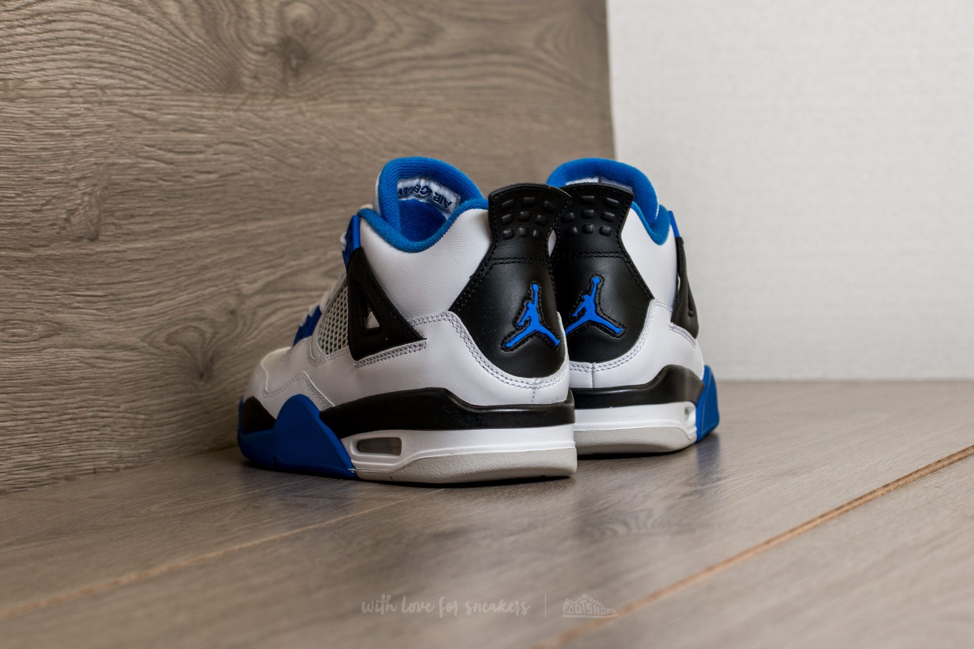 Zapatillas y zapatos para niños Air Jordan 4 Retro BG White/ Game Royal-Black