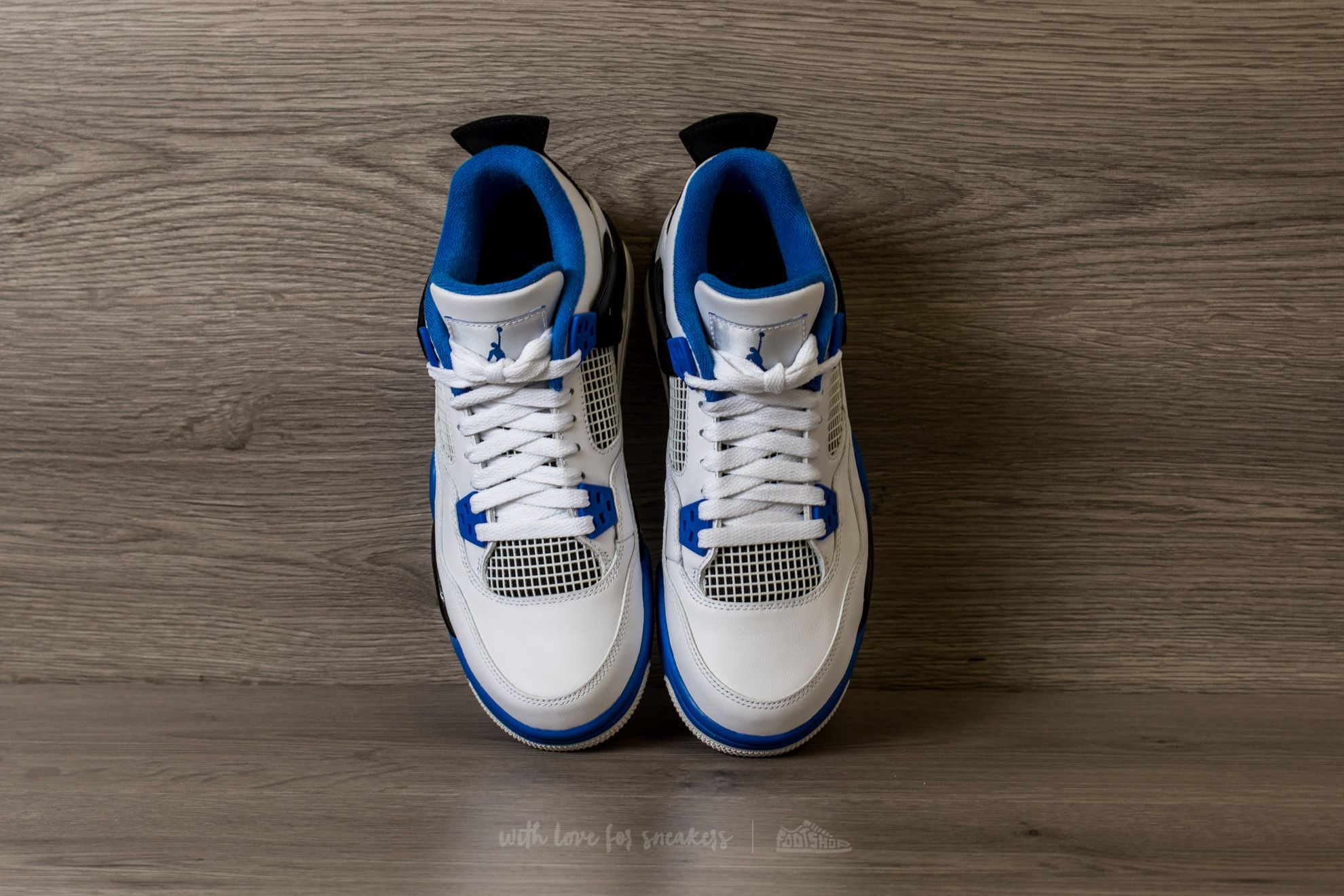 Zapatillas y zapatos para niños Air Jordan 4 Retro BG White/ Game Royal-Black