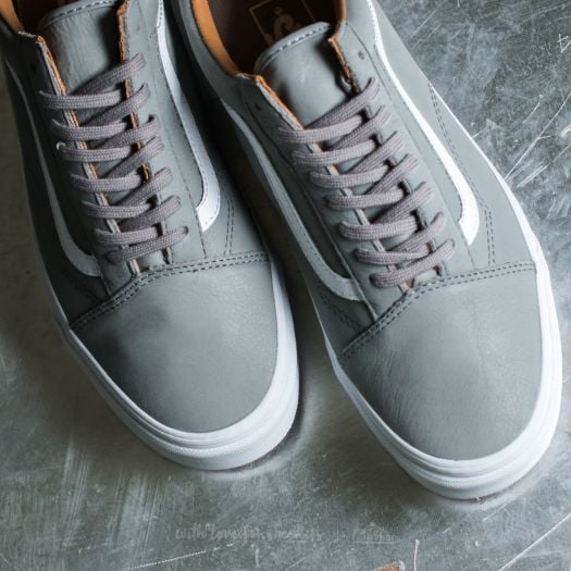 Grey leather vans deals