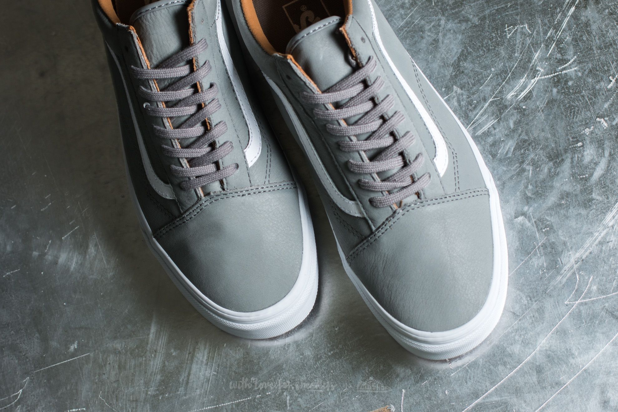 Gray and leather vans discount