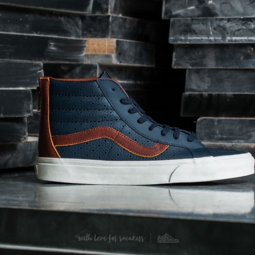 Vans Sk8-Hi Reissue Zi (Leather Perf) Dress Blue | Footshop