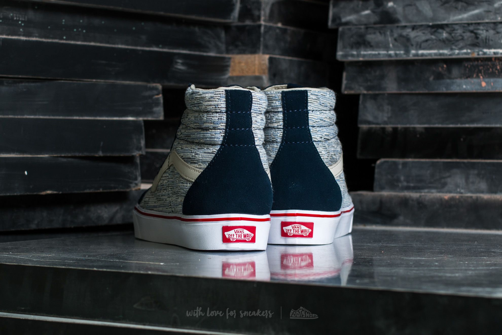 Scarpe uomo Vans Sk8-Hi Reissue Li (Speckle) Dress Blues/ White