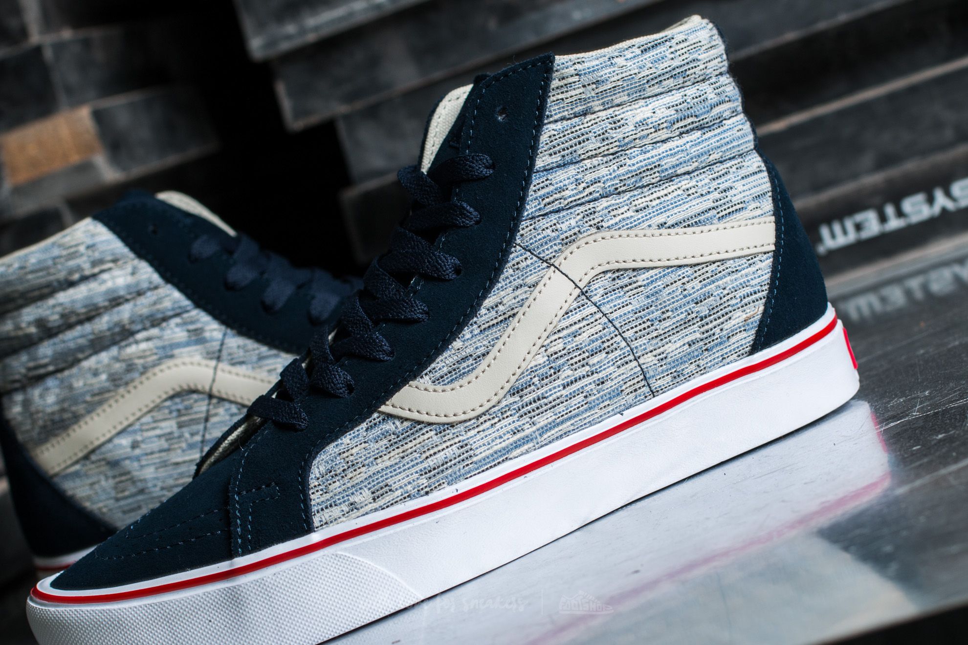 Scarpe uomo Vans Sk8-Hi Reissue Li (Speckle) Dress Blues/ White