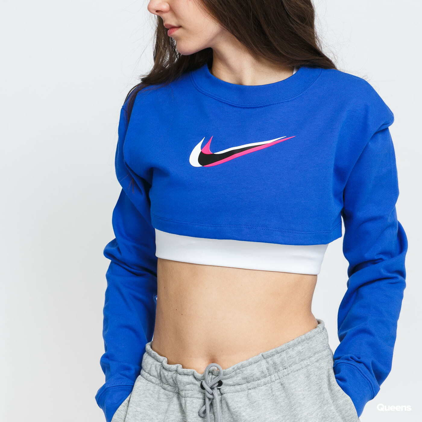 Nike blue crop hotsell top