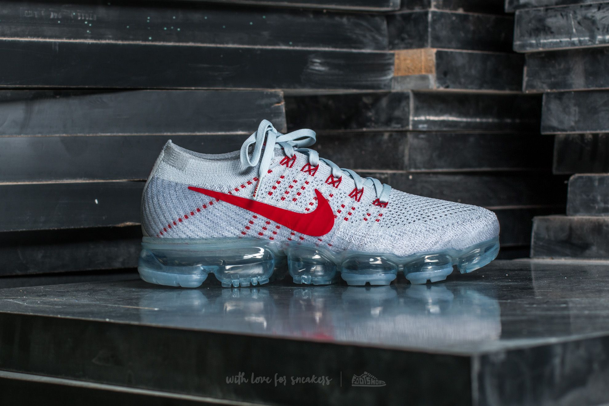Women s shoes Nike WMNS Air Vapormax Flyknit Pure Platinum University Red Footshop