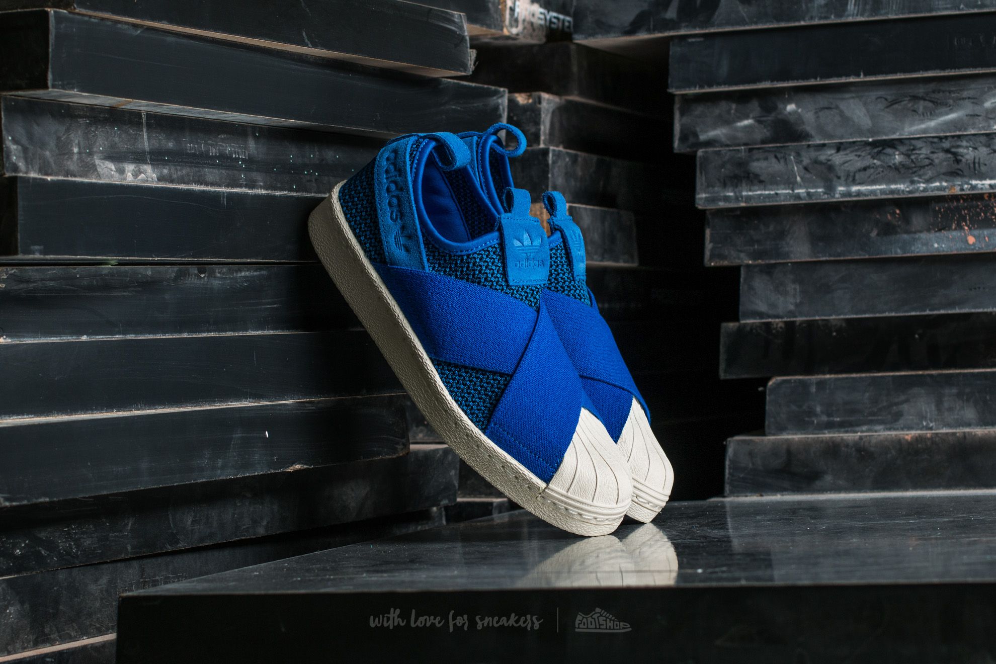 Scarpe donna adidas Superstar SlipOn W Blue/ Blue/ Off White