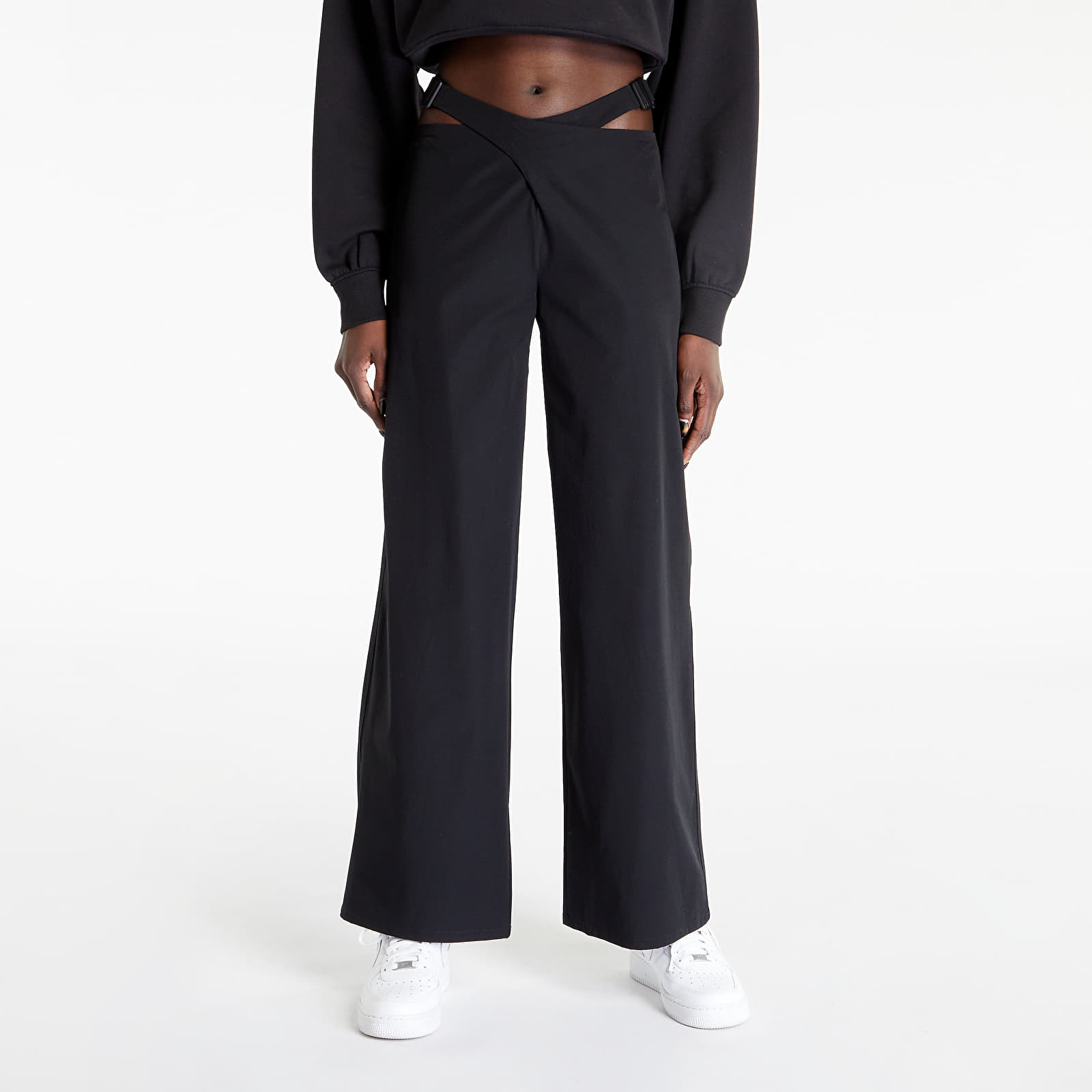 Pantaloni și blugi Calvin Klein Jeans Cut Out Utility Pants Black