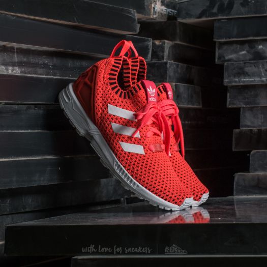 Kids sneakers and shoes adidas ZX Flux Primeknit J Turbo Ftw White Core Black Footshop