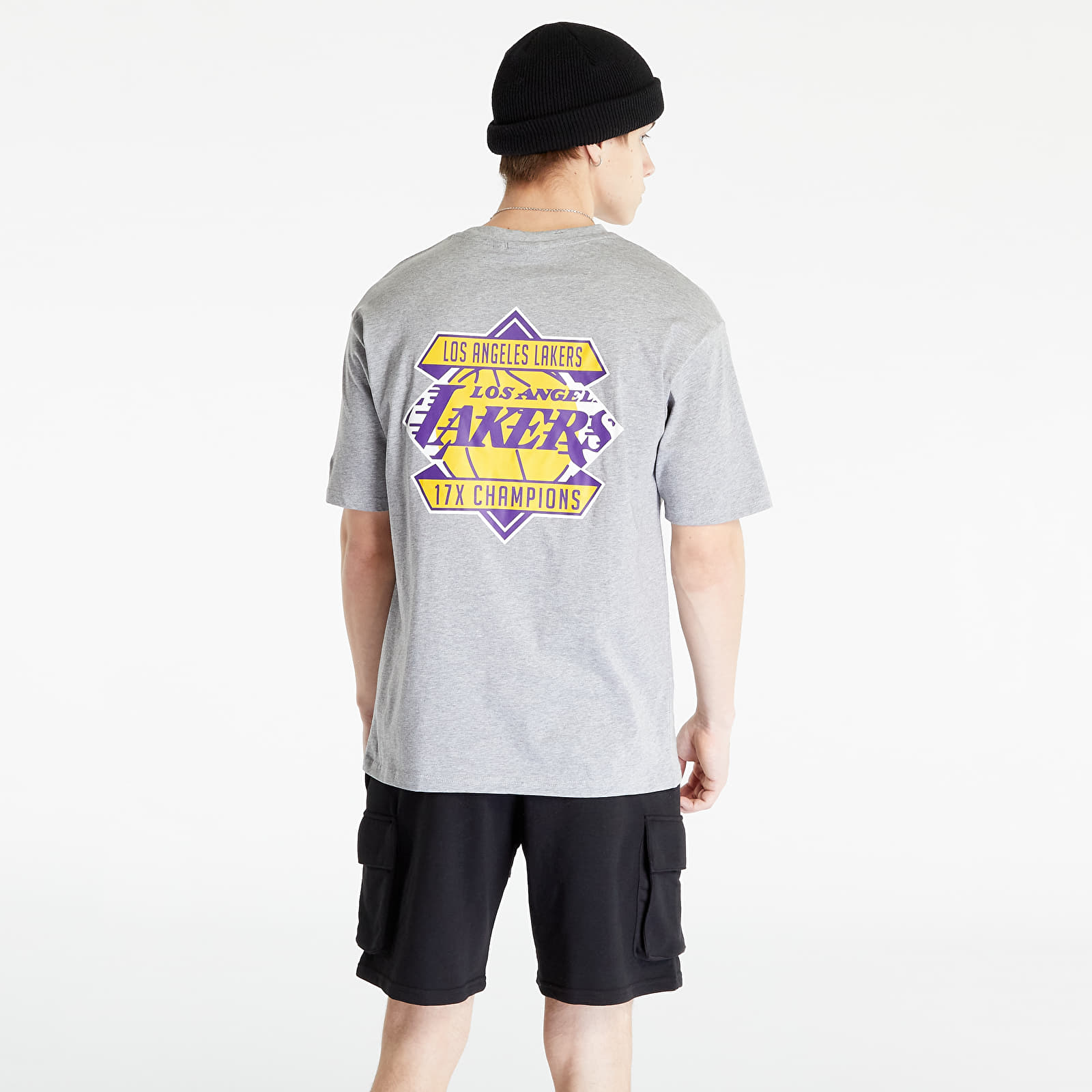 Trička New Era LA Lakers NBA Championship Oversized T-Shirt Grey