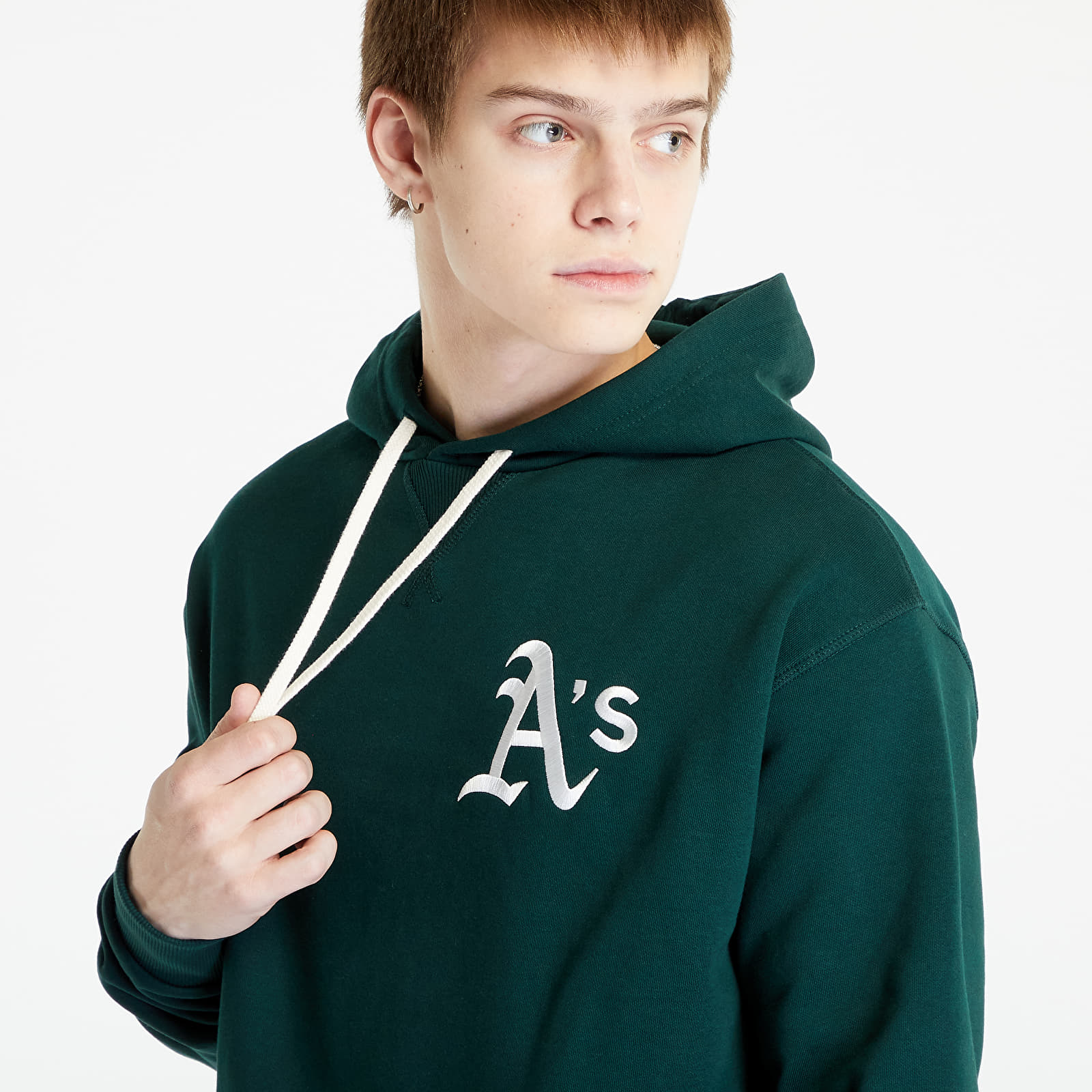 Hoodies and sweatshirts New Era Oakland Athletics MLB Heritage Oversized Hoodie Dark Green Off White Footshop