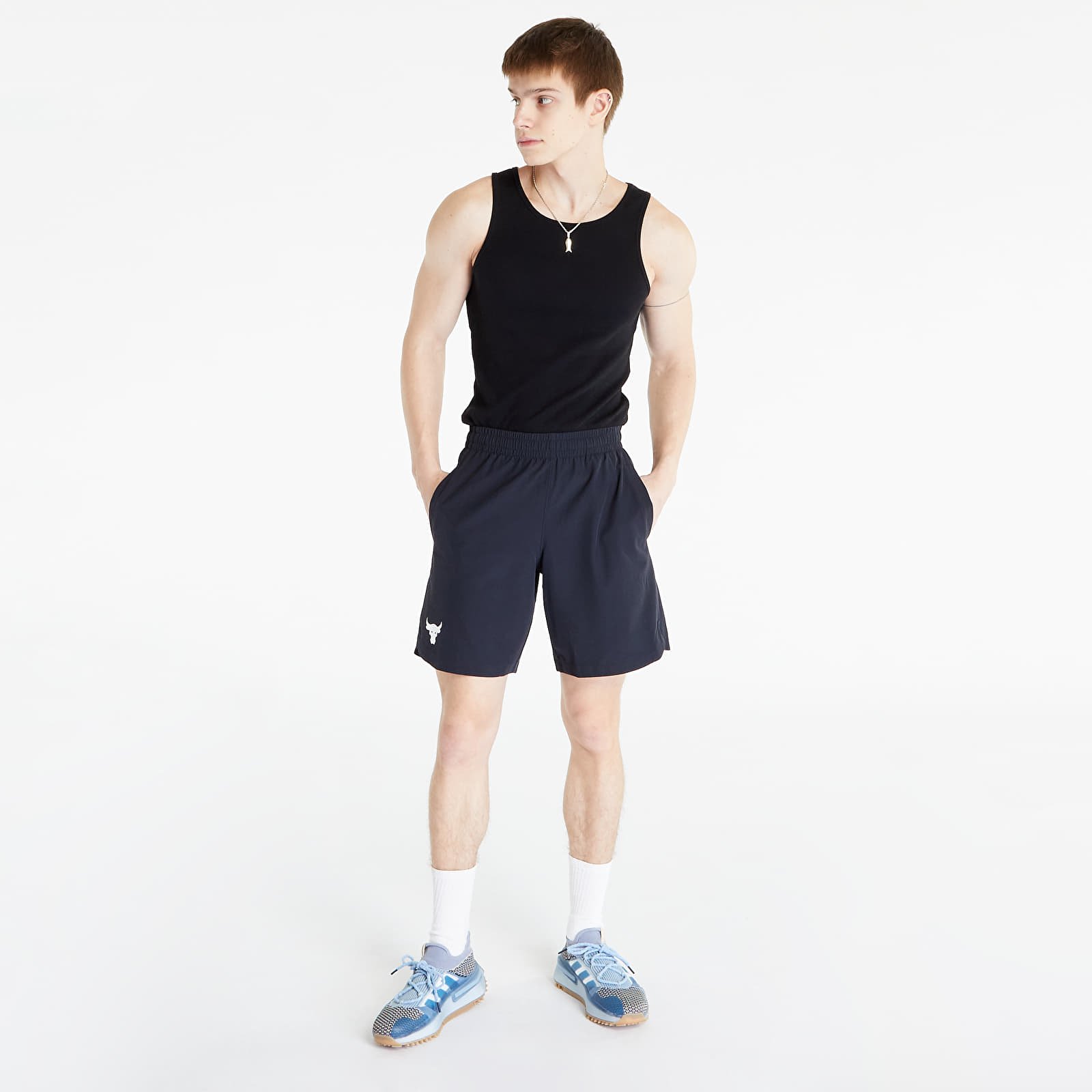 Szorty Under Armour Project Rock Woven Shorts Black/ White