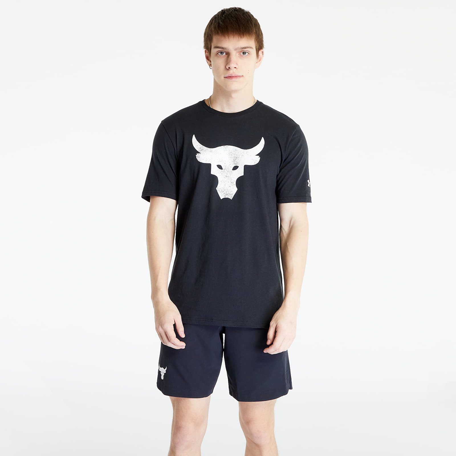T-Shirts Under Armour Project Rock Brahma Bull Short Sleeve Tee Black/ Ivory