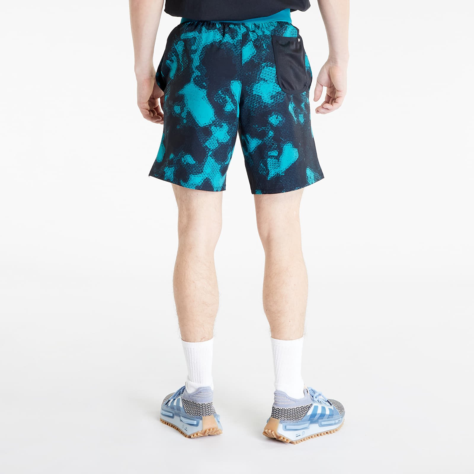 Šortky Under Armour Project Rock Printed Woven Short Coastal Teal/ Fade/ White