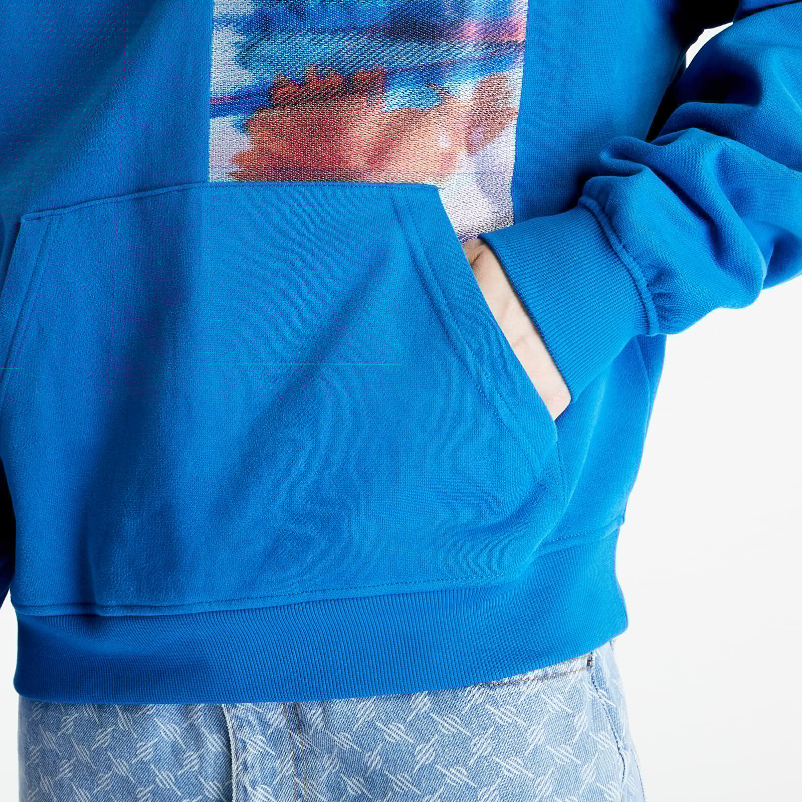Puloverji   Calvin Klein Jeans Motion Floral Graphic Hoodie Blue