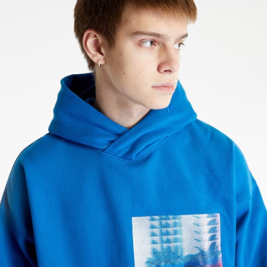 Blue floral hoodie online