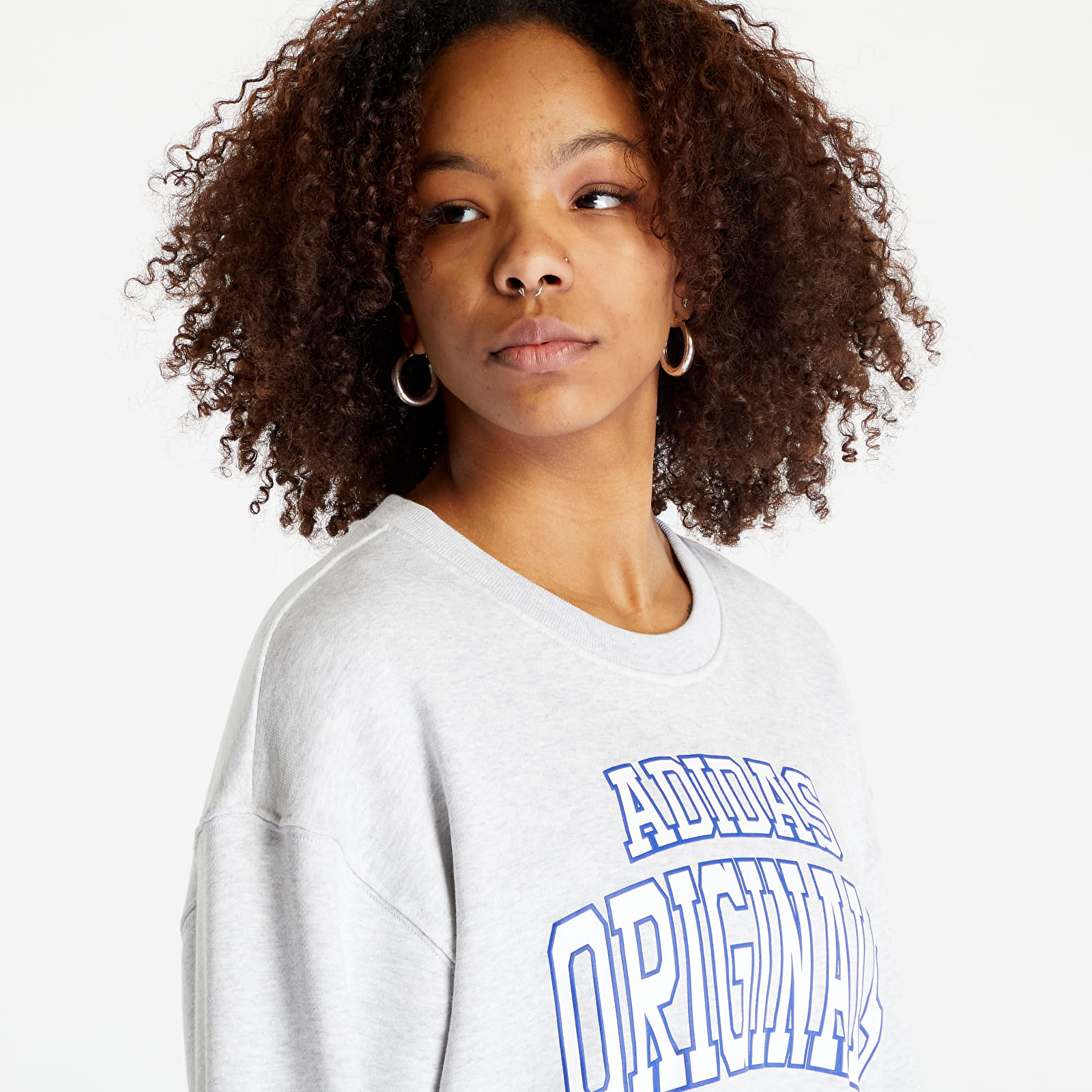Adidas originals womens sweatshirt light grey heather on sale