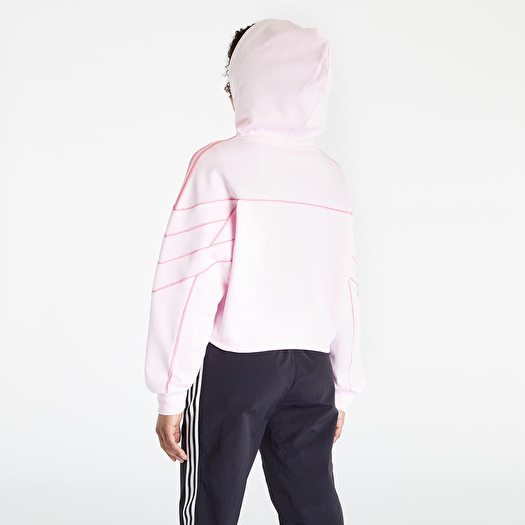 Adidas originals crop hoodie pink hotsell