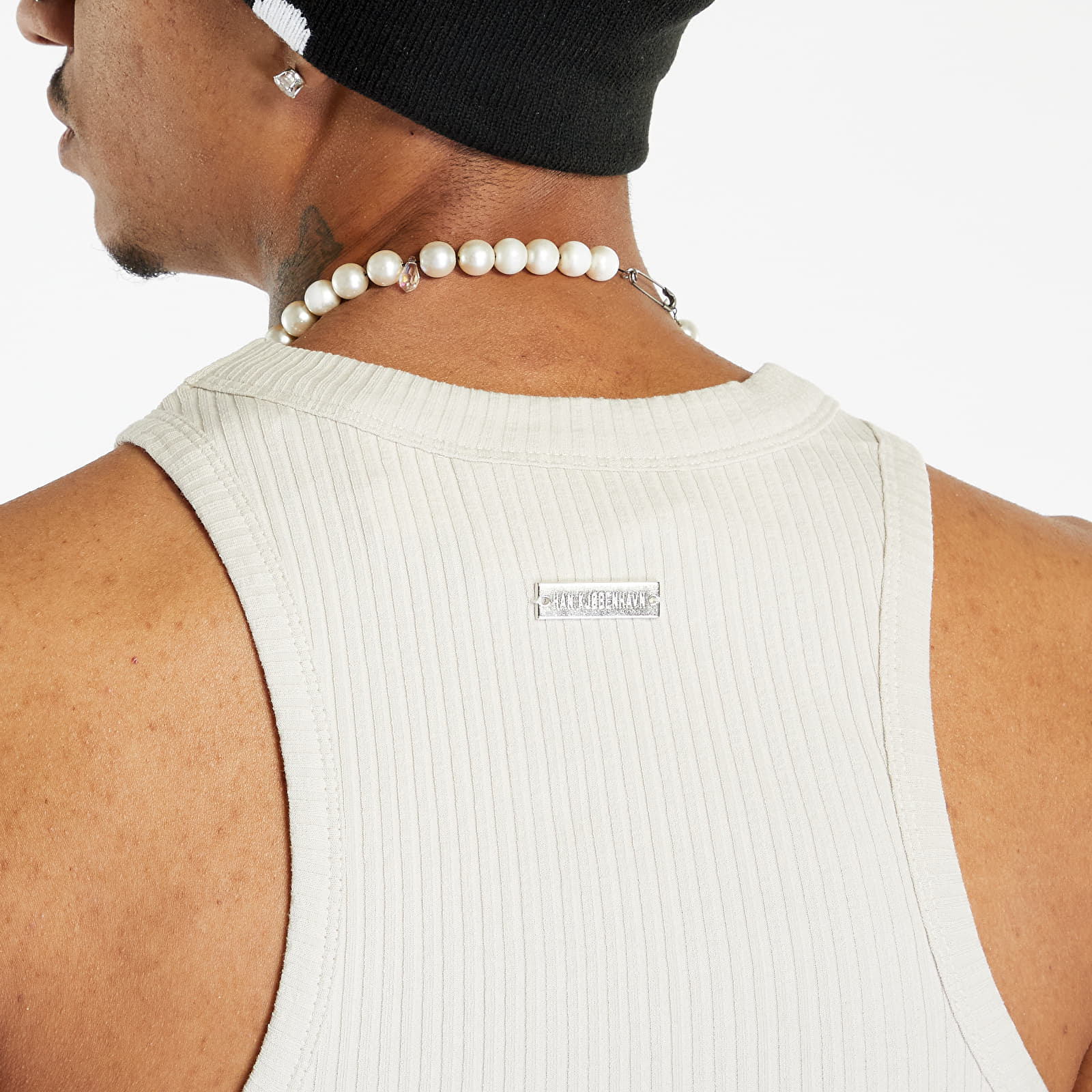 Topuri Han Kjöbenhavn Light Ribbed Racer Top Light Sand