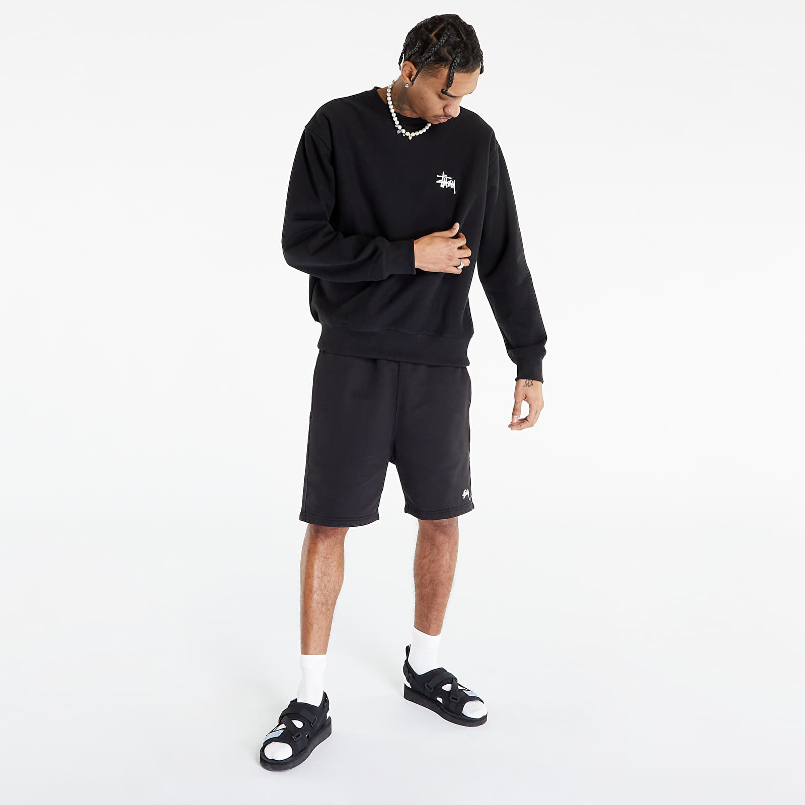 Mikiny Stüssy Basic Stussy Crewneck UNISEX Black