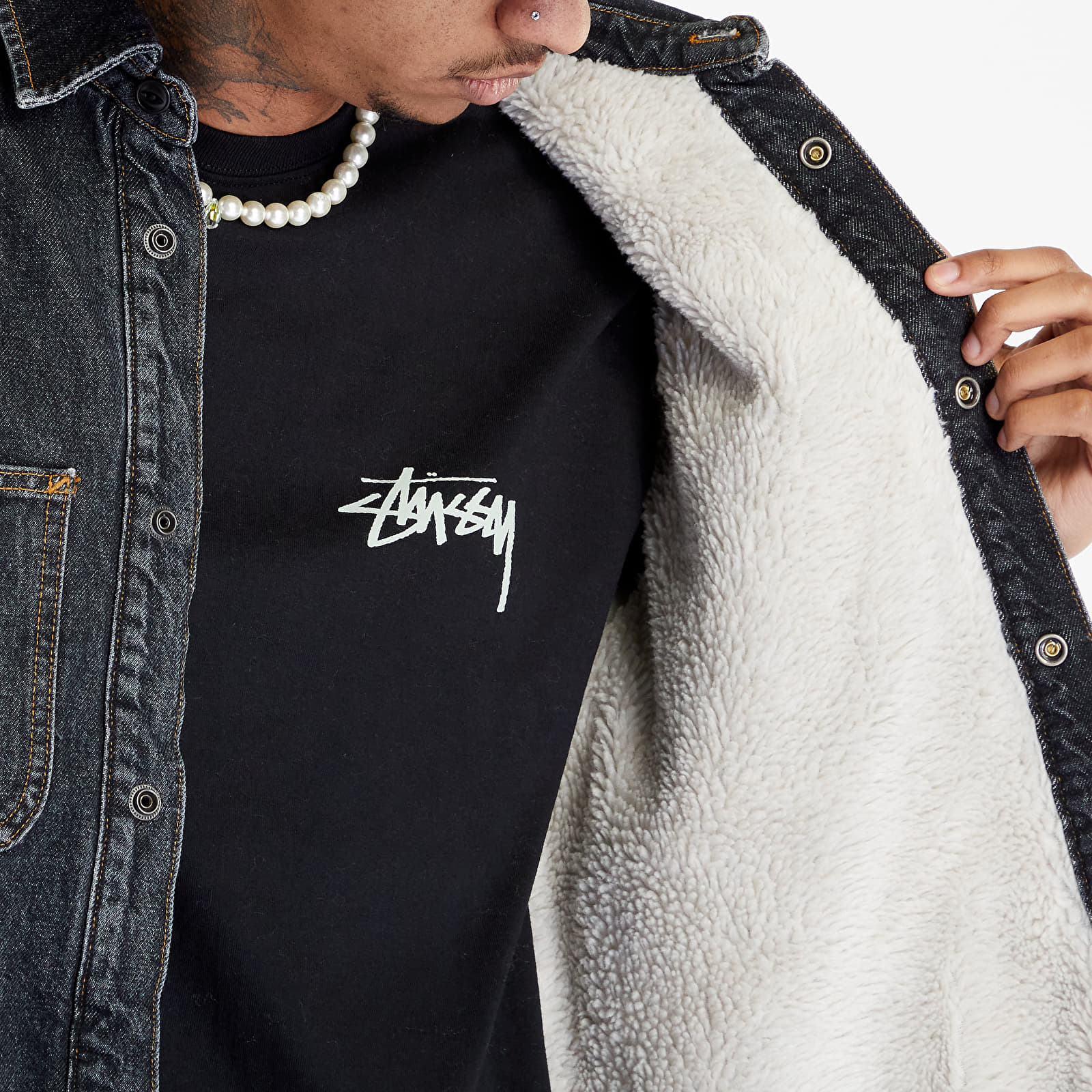Stussy tribe sherpa jacket clearance