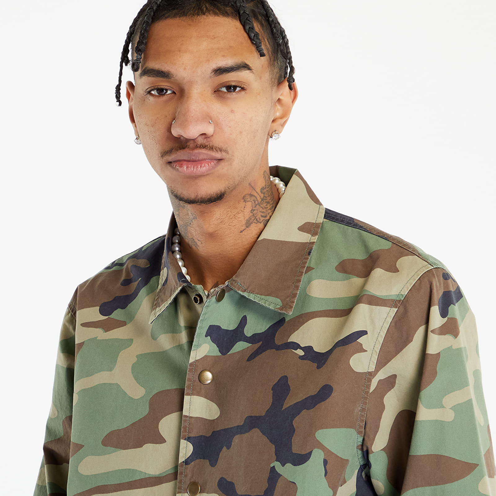 Stussy camo cruize coach jacket best sale